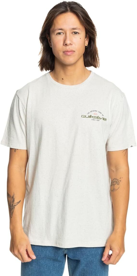 QUIKSILVER ARCHED TYPE MENS T-SHIRT BIRCH EQYZT07717 WDW0 S – XXL RRP £18