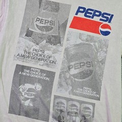 Pepsi Shirt Mens Medium White Logo 90s 80s Retro Soda Pop Casual NWT