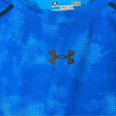 Under armour tshirt compression heat gear Men’s Blue and Black Short Sleeve Tee