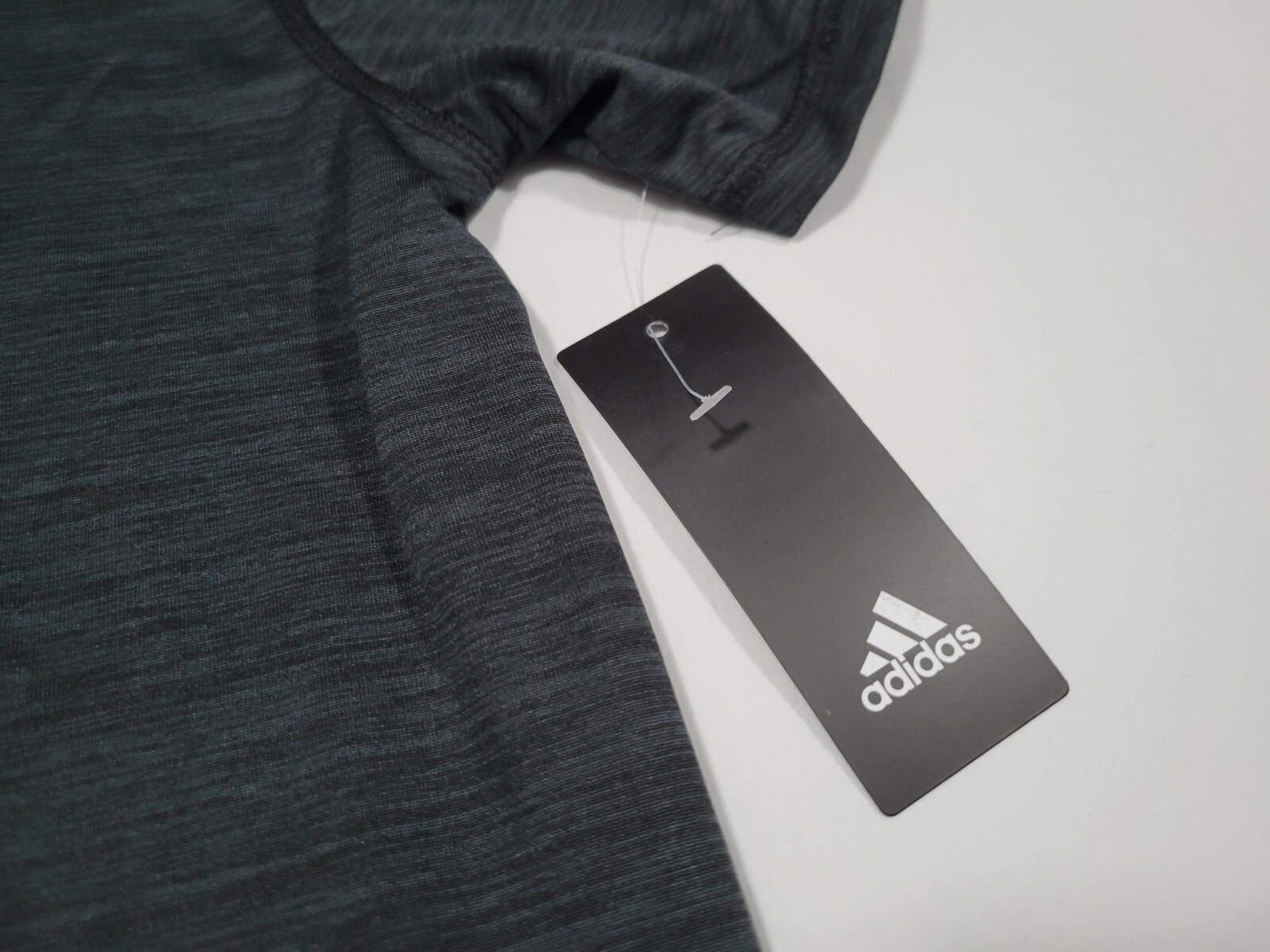 Adidas Men's Tech Tee Short Sleeve Sports Training Shirt Black Space Dye Crew gallery