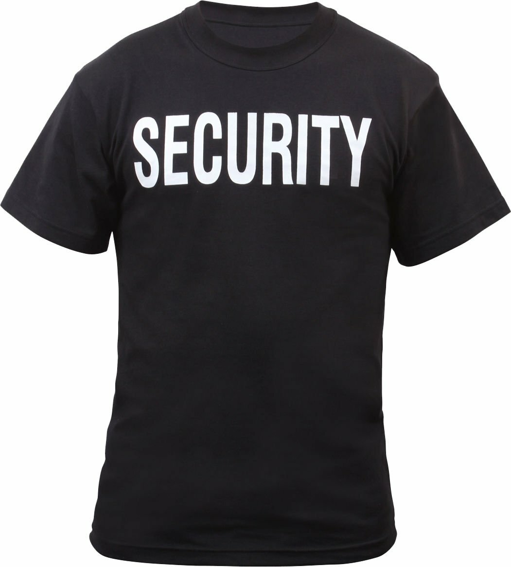 Security Double Sided T-Shirt Black & White Official Issue Officer Bouncer Event gallery