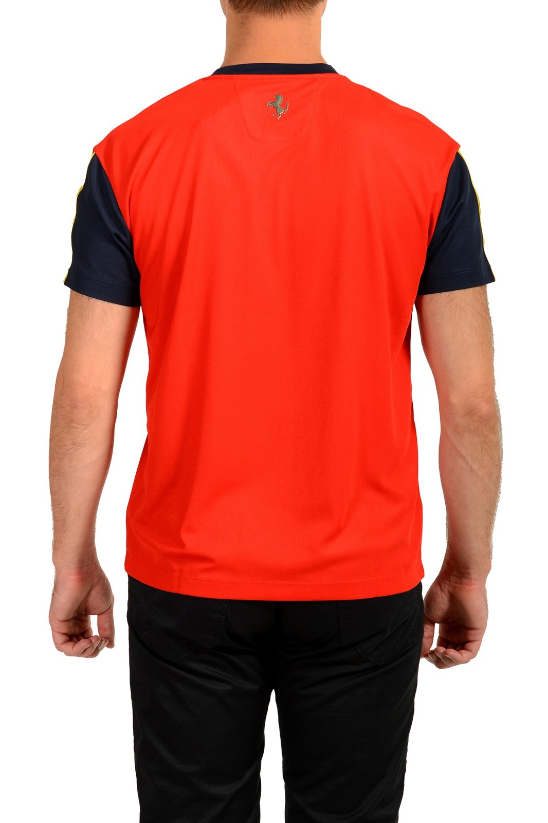Scuderia Ferrari Men's "Ferrari Tape" Navy Blue Crewneck Short Sleeve T-Shirt gallery