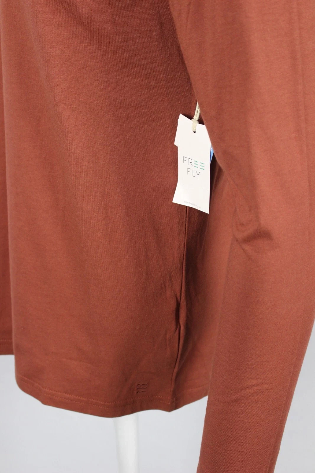 Free Fly Men's Heritage Henley Long Sleeve Bamboo Shirt Clay UPF 50+ gallery