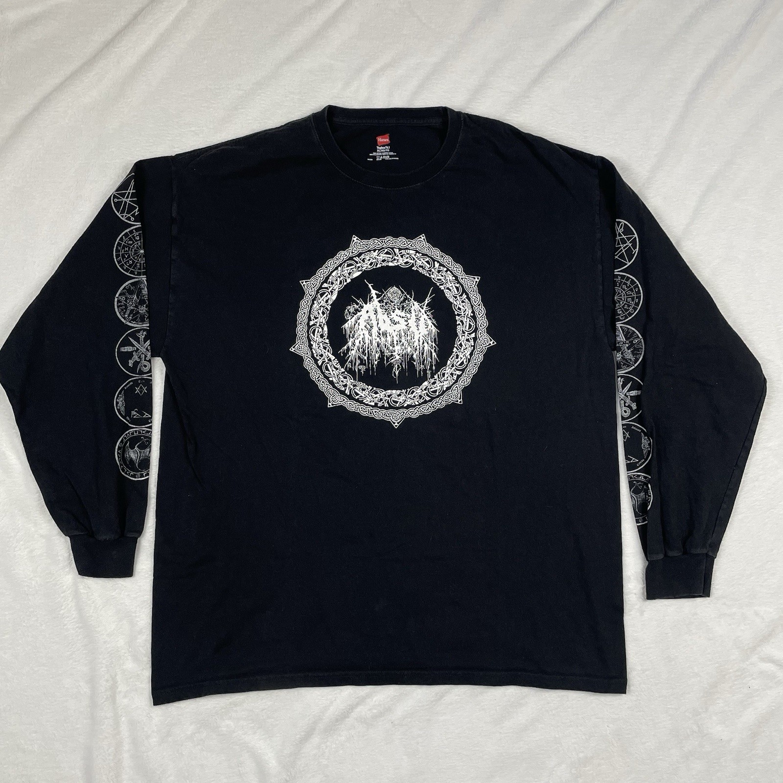 Absu Tour Shirt Mens XL Vintage Y2K Long sleeve Black Metal band Tee 2009 2000s gallery