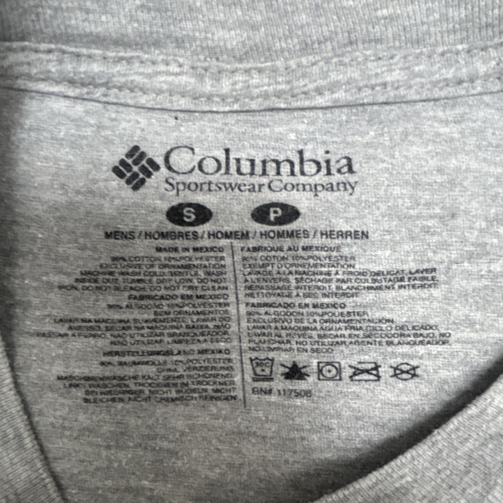 Columbia Gray Men’s Small Crew Neck Short Sleeve T-Shirt gallery