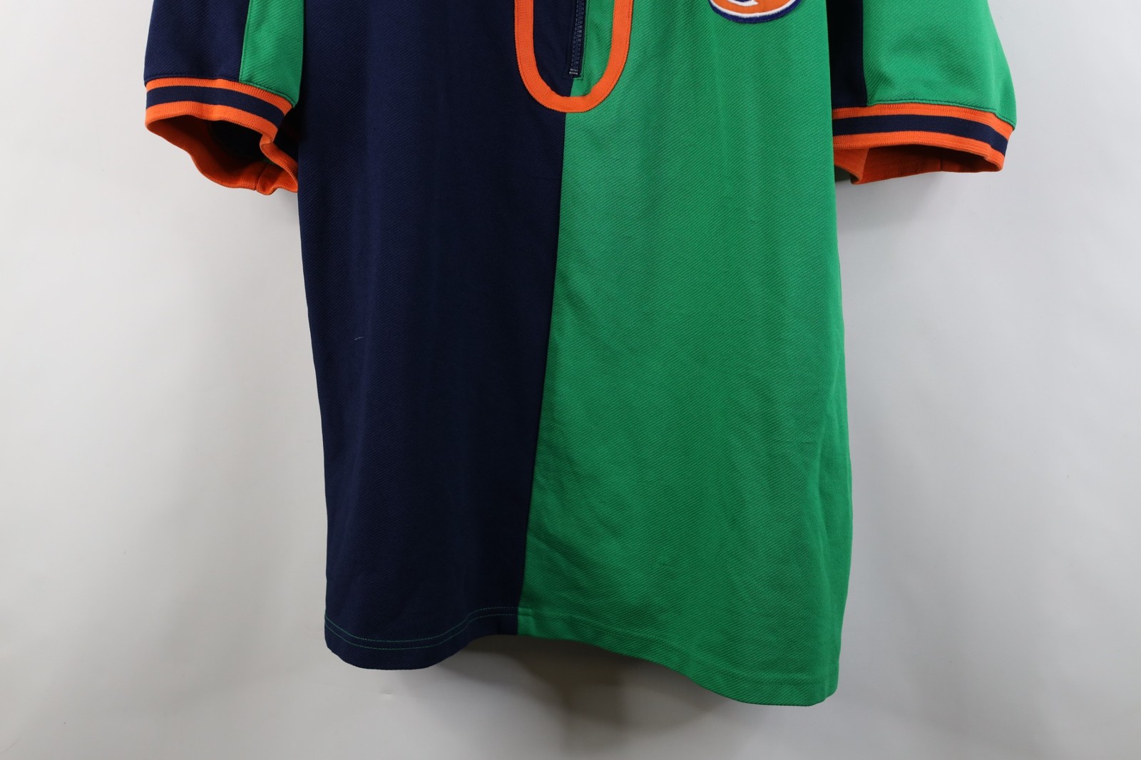 Vtg 90s Mens 2XL Negro League Baseball Royal Giants Half Zip Pullover Jersey US gallery