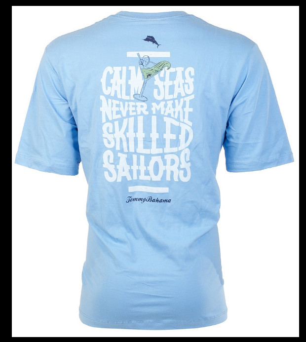 $45 TOMMY BAHAMA Sky Blue CALM SEAS Relaxed Fit Short Sleeve T-shirt NWT gallery