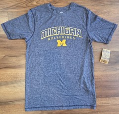Rivalry Threads Michigan Wolverines Mens Small Gray Shirt Top Athletic Fit New