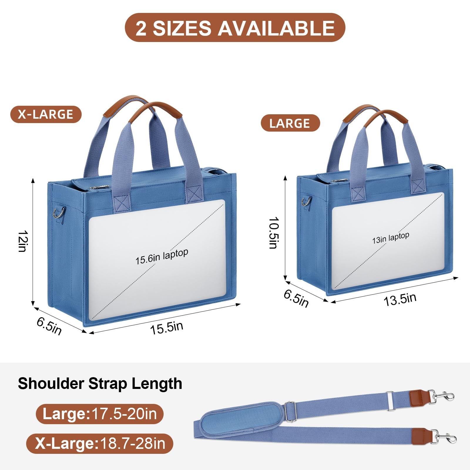 KKXIU Oversize Canvas Tote Bag for Women with Zipper and Compartments Crossbo... gallery