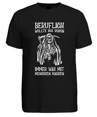 Professionally I Wanted to Work With People Grim Reaper Humor Dark Men’s T-Shirt