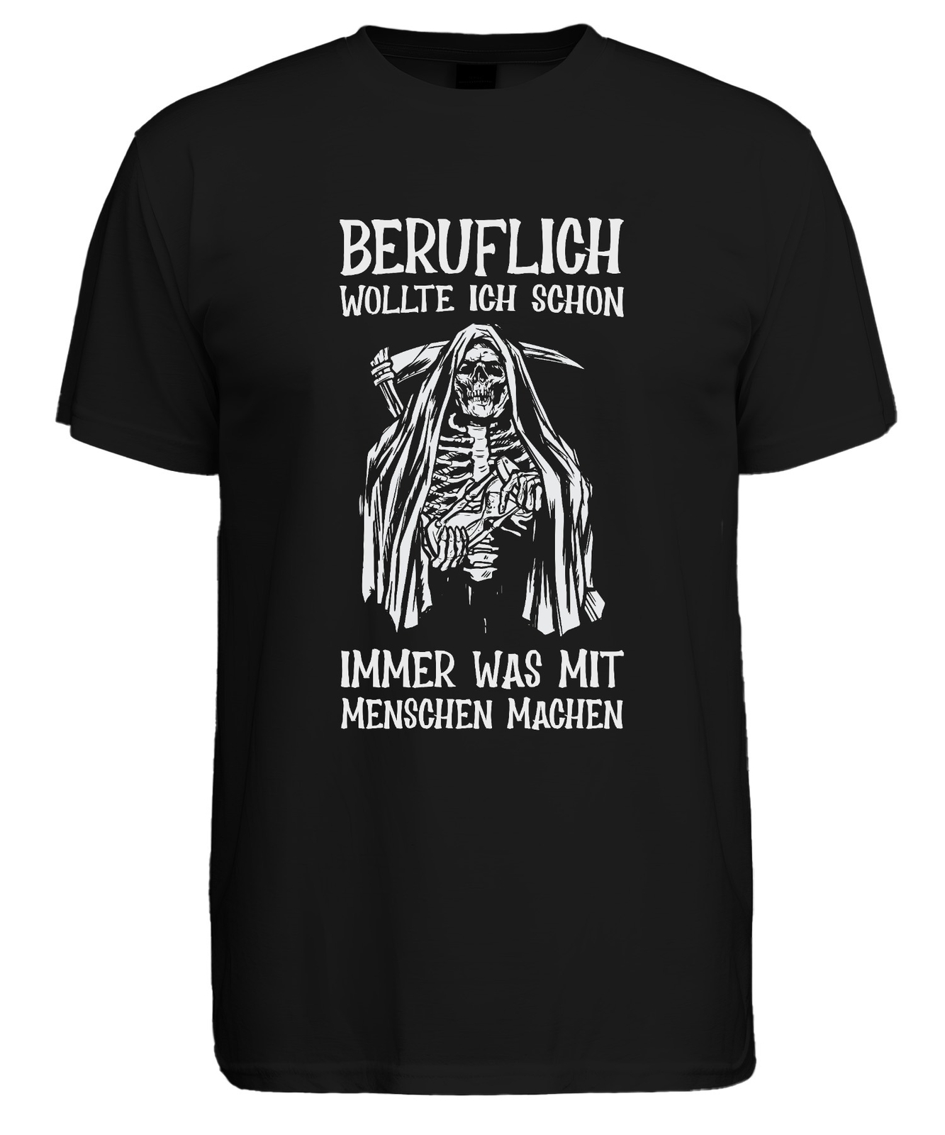 Professionally I Wanted to Work With People Grim Reaper Humor Dark Men's T-Shirt gallery