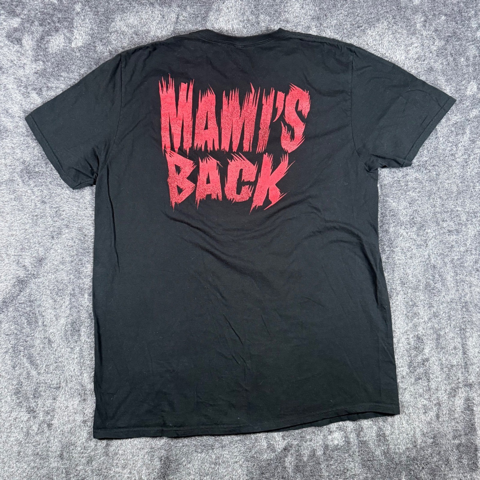 WWE Rhea Ripley Brutality Tour Mami's Back Black Graphic T-Shirt Mens XL gallery