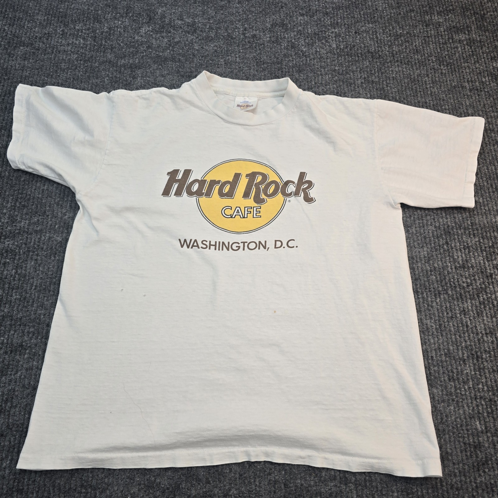 Hard Rock Cafe T Shirt Washington DC White Medium Vintage USA Single Stitch gallery