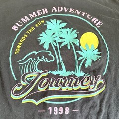 Shein Men’s Graphic T Shirt Medium Black Summer Adventure Outdoor Casual Tee