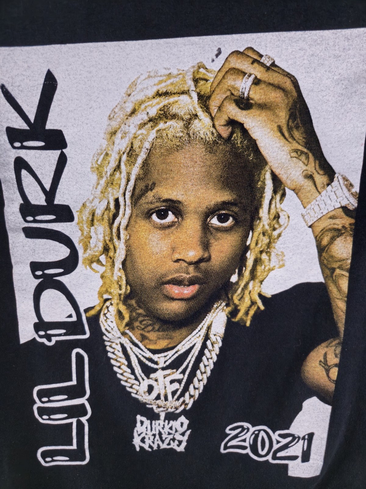 2021 Lil Durk Pooh Shiesty OTF Tour T-Shirt Double-sided Big Graphic Sz M gallery