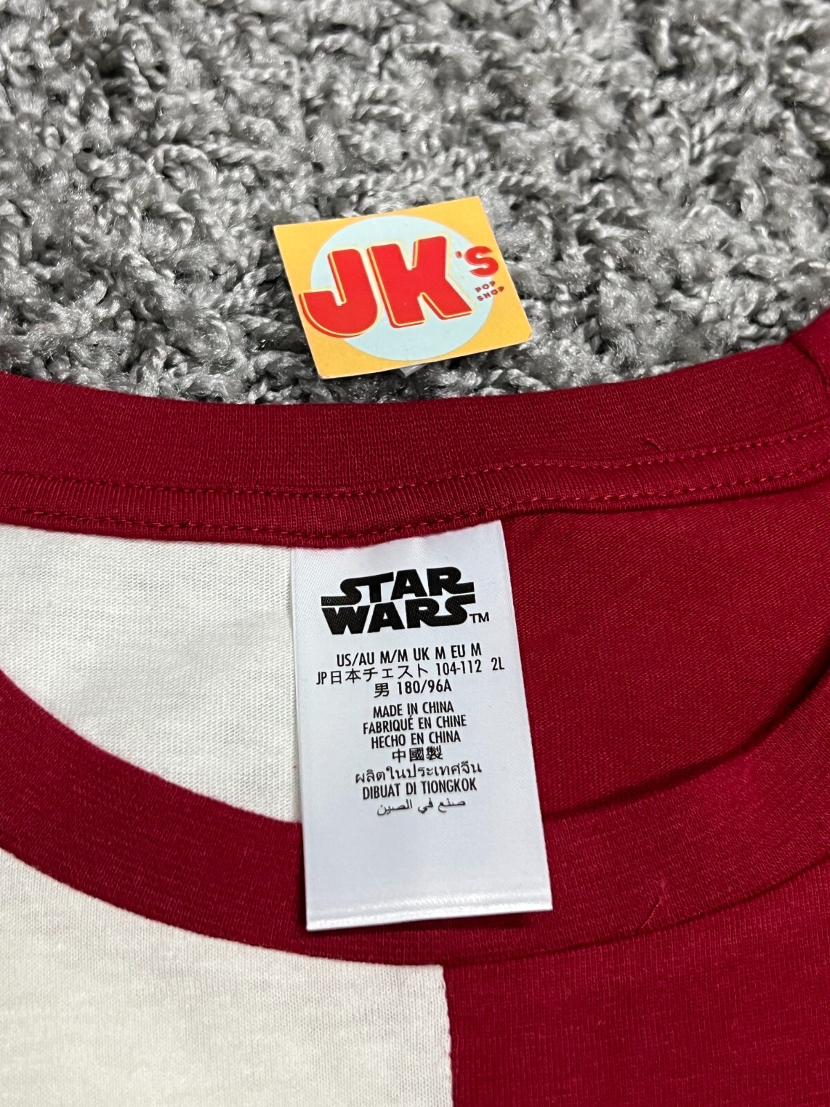 NEW Star Wars Shirt Adult Medium Beige Red Chewbacca R2D2 Rebels Disney Parks gallery