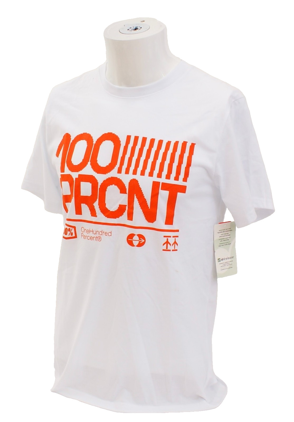 100 Percent Men's S White Graphic Short Sleeve Tee T Shirt gallery