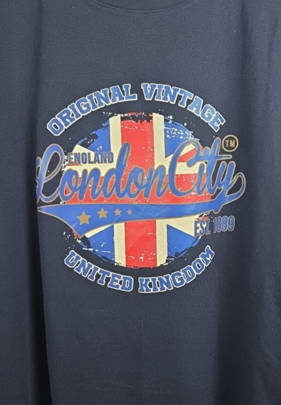 Original Vintage London City United Kingdom Navy S/S 2XL Tee Destination Travel gallery