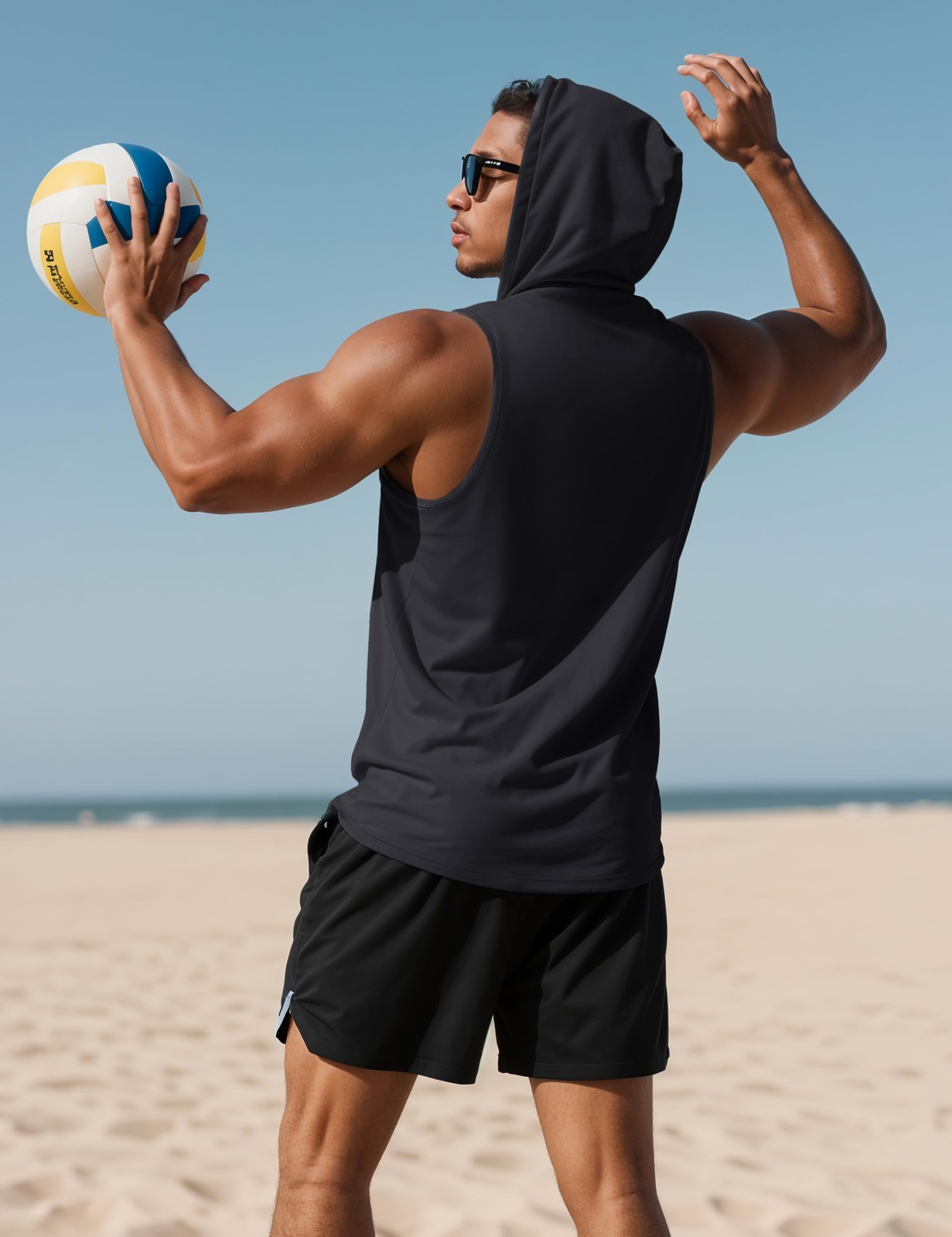 Sleeveless Hoodies for Men UPF 50+ Moisture Wicking Breathable Workout Athlet... gallery