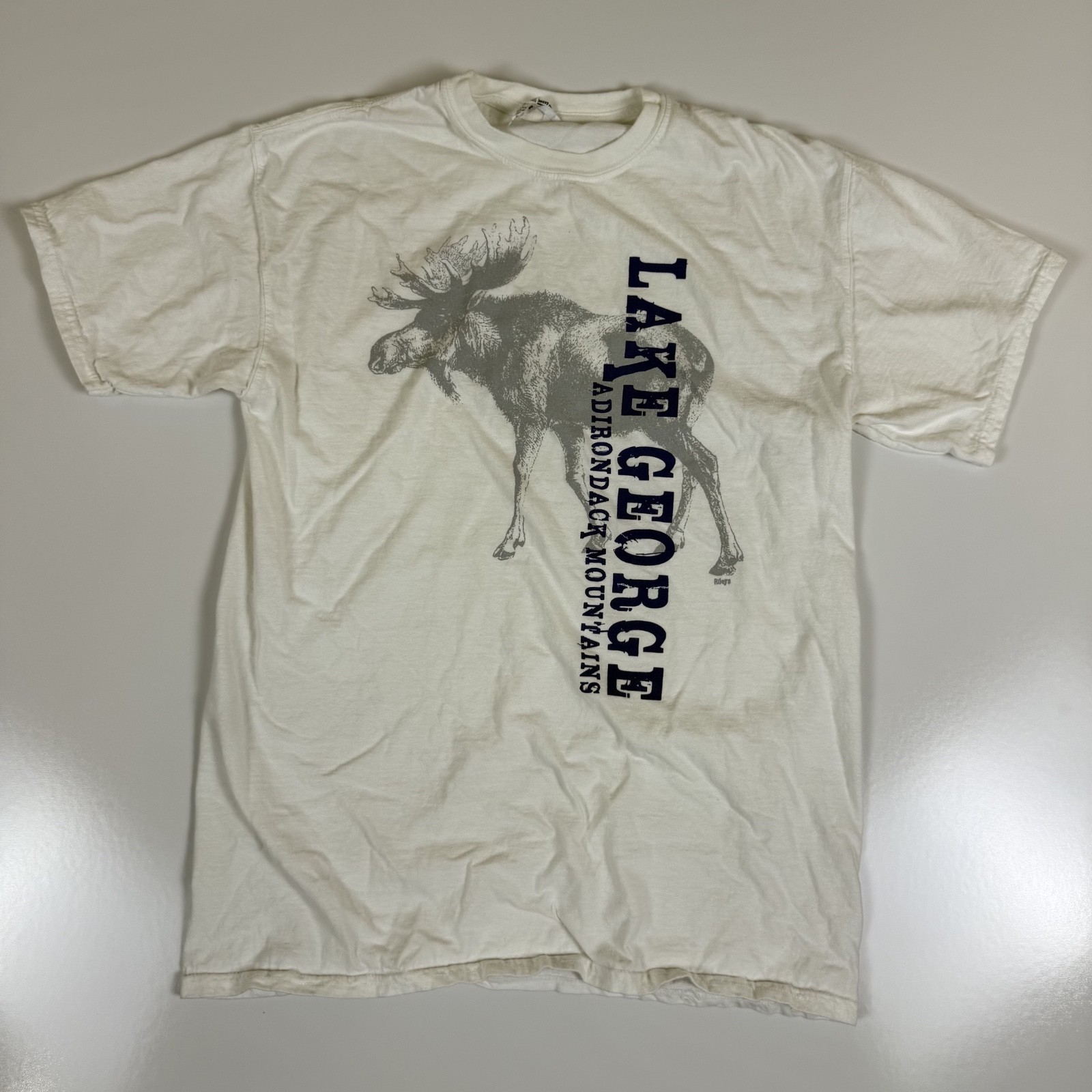 Lake George Adult Size Medium M T-Shirt Adirondack Mountains Moose New York