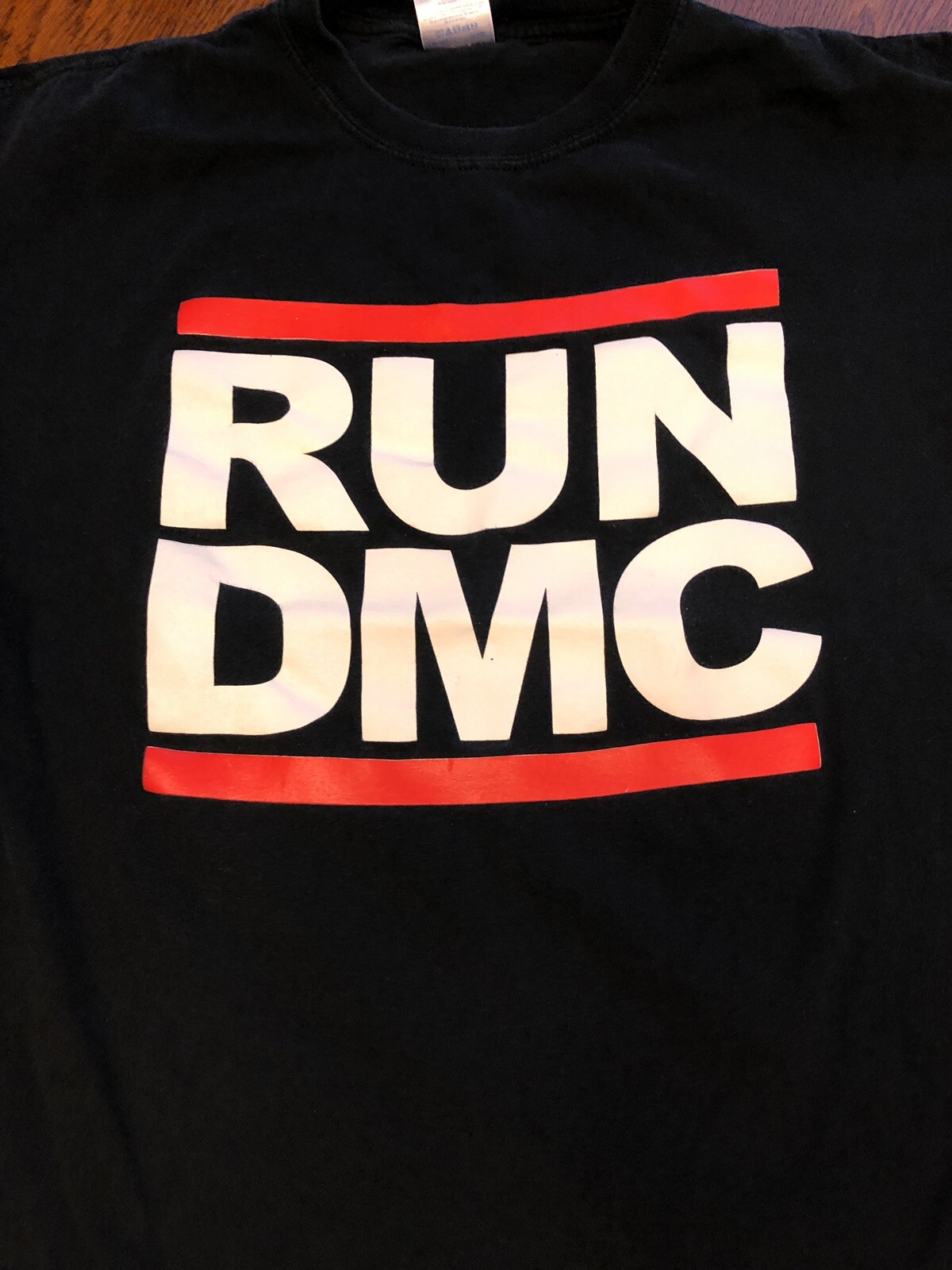 Run DMC 80's Hip Hop Rap Black Graphic Concert T-Shirt Sz M gallery
