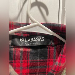 Valabasas v bleached patchwork men flannel shirt Sz L