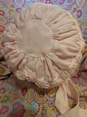Bonnet, 21″ front from earlobe to earlobe. cosplay, tie youth to small adult.