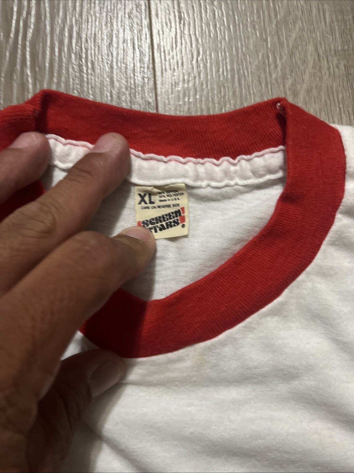 Vintage 80s Ringer T-Shirt Men’s Xl Super Bowl 20 Bears Vs Patriots gallery