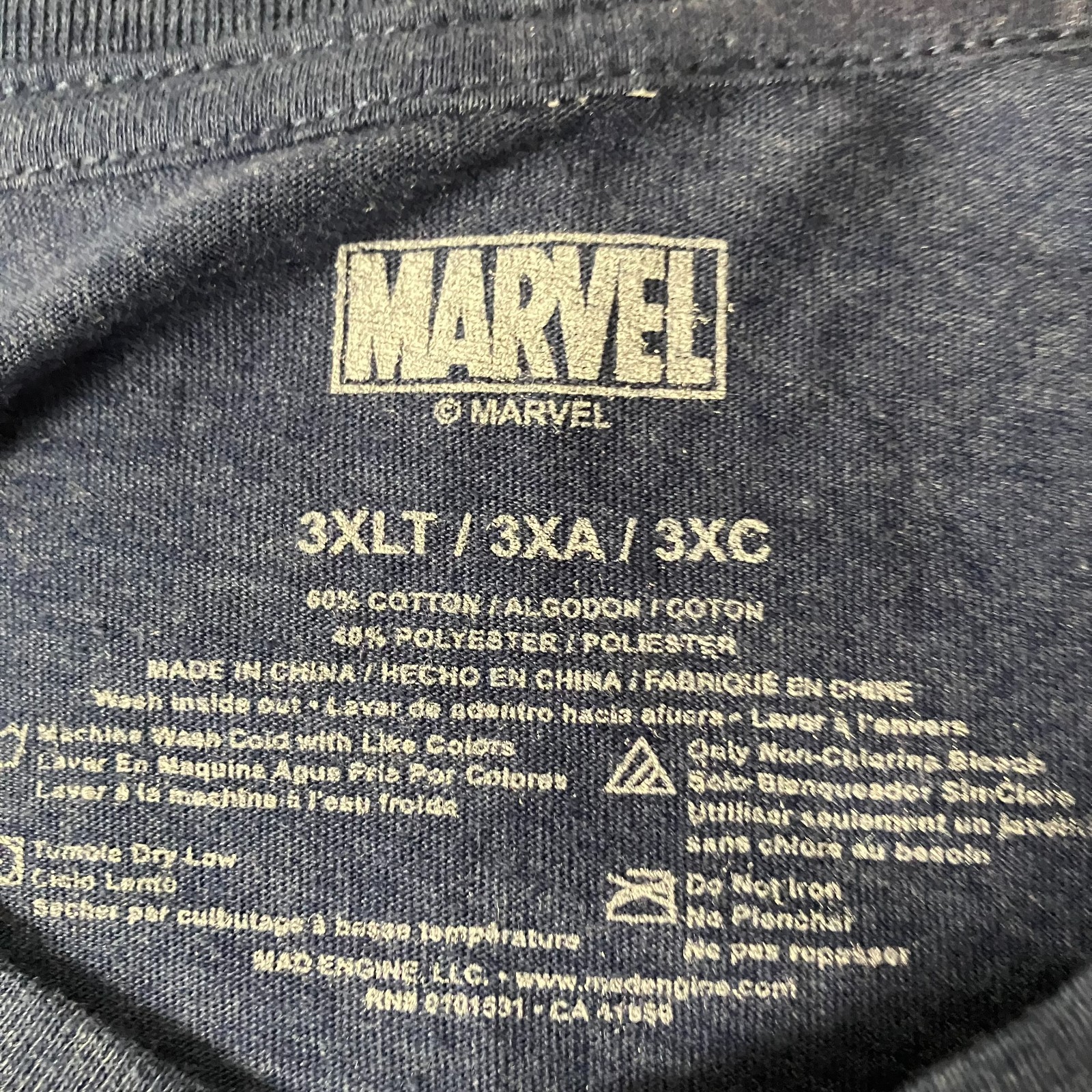 Marvel X-Men Men’s 3XLT Blue Graphic T Shirt Wolverine Cyclops gallery