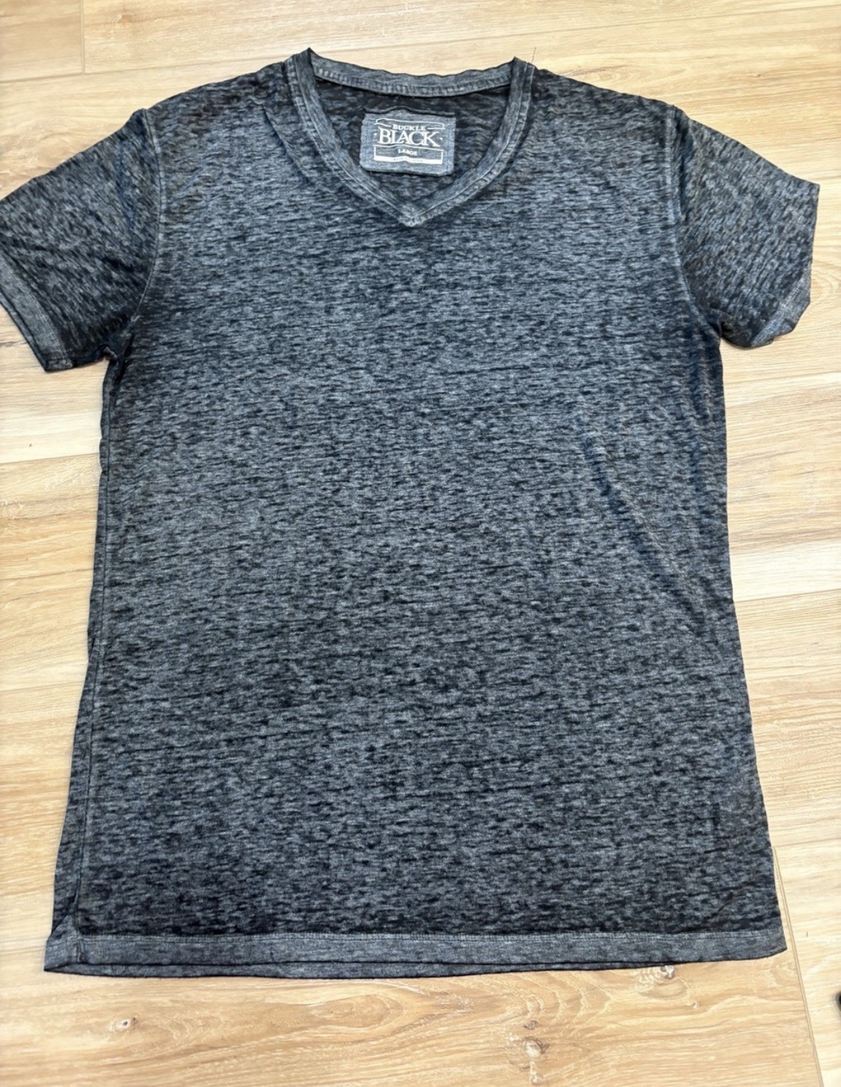 Buckle Men's Short Sleeve Burnout Tees - Light Blue, Charcoal, Navy Large gallery