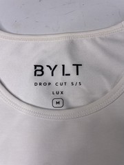 NWT BYLT Premium Basics Drop Cut Lux Short Sleeve Tee T Shirt White Mens Medium