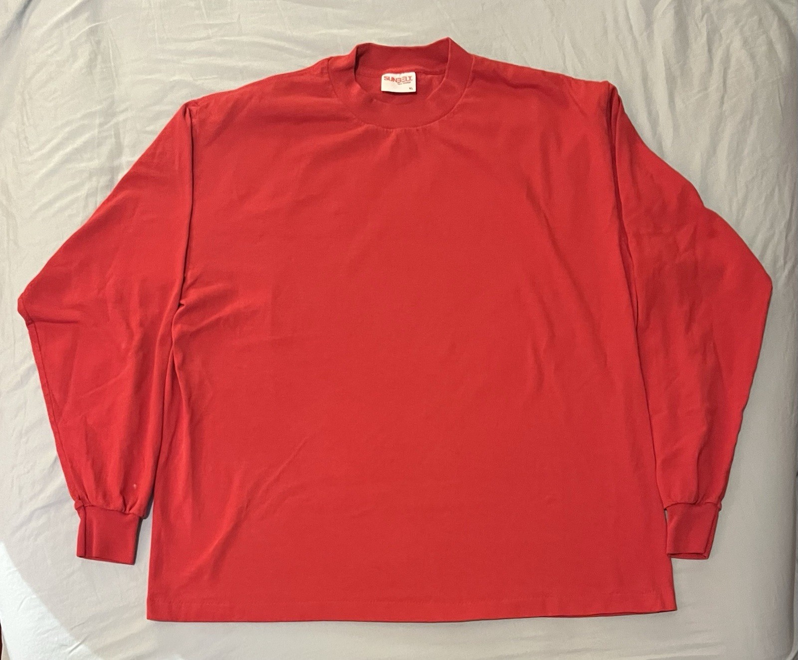 Vintge Sunbelt Sportswear T Shirt XL Mens red Long Sleeve Single Stitch 90s USA gallery