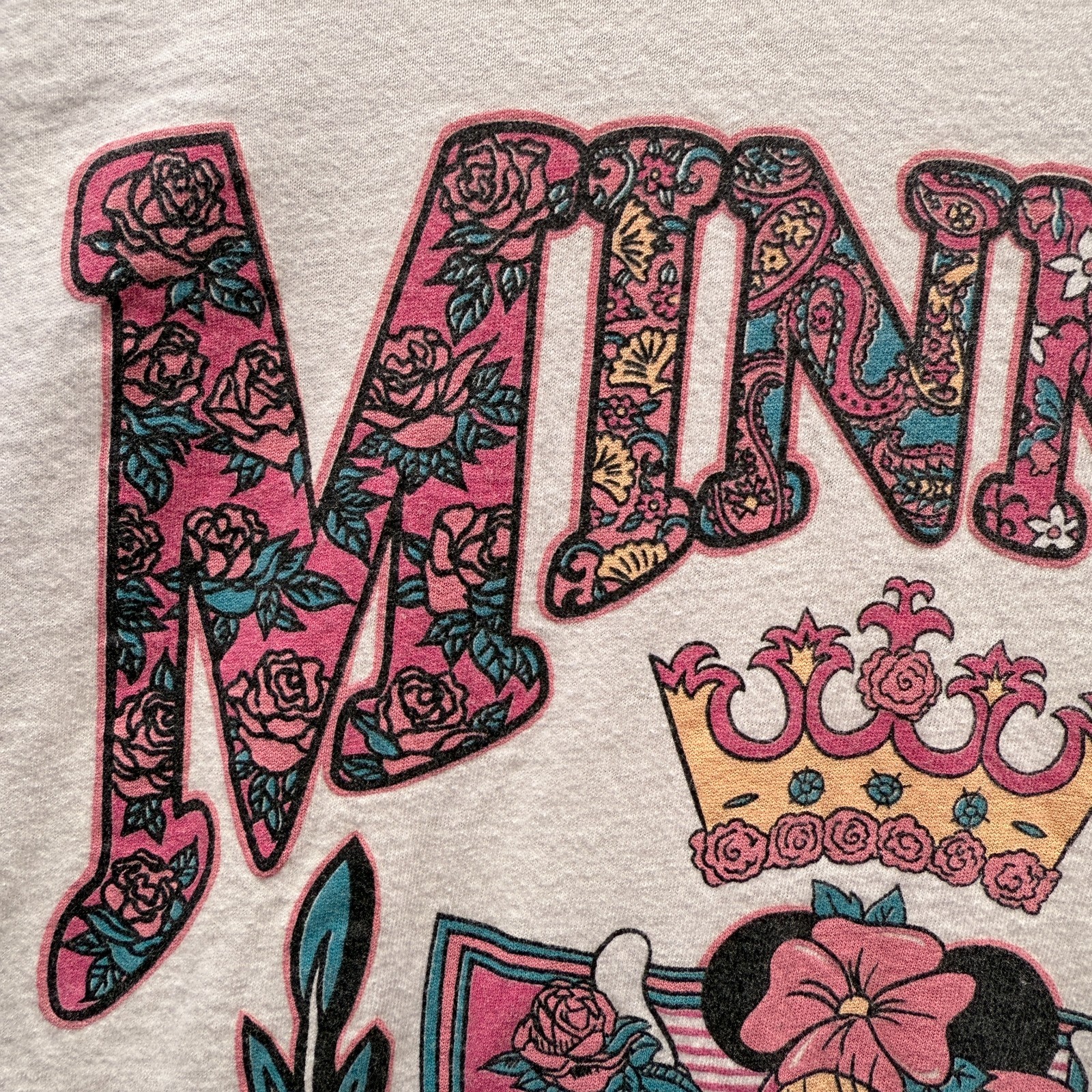 Vtg Disney Minnie Mouse Florida Graphic Mens L T Shirt Paisley Floral Dance 80s gallery