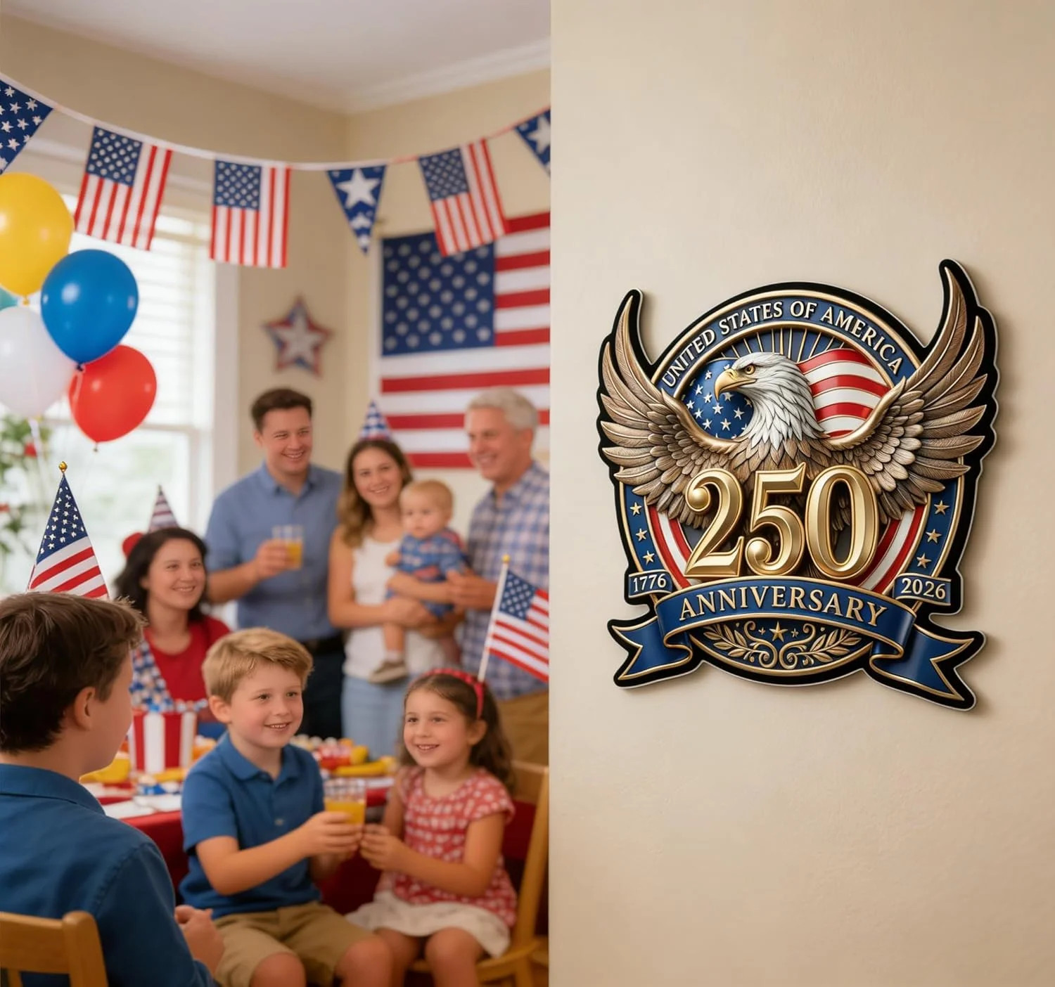 2PCS 250th Anniversary USA Car Decal Sticker 250 Anniversary USA Patriotic 4th o gallery