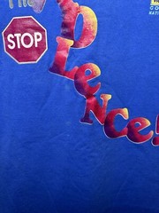 Vintage From Hatred To Healing Stop The Violence National T-Shirt 2XL Blue