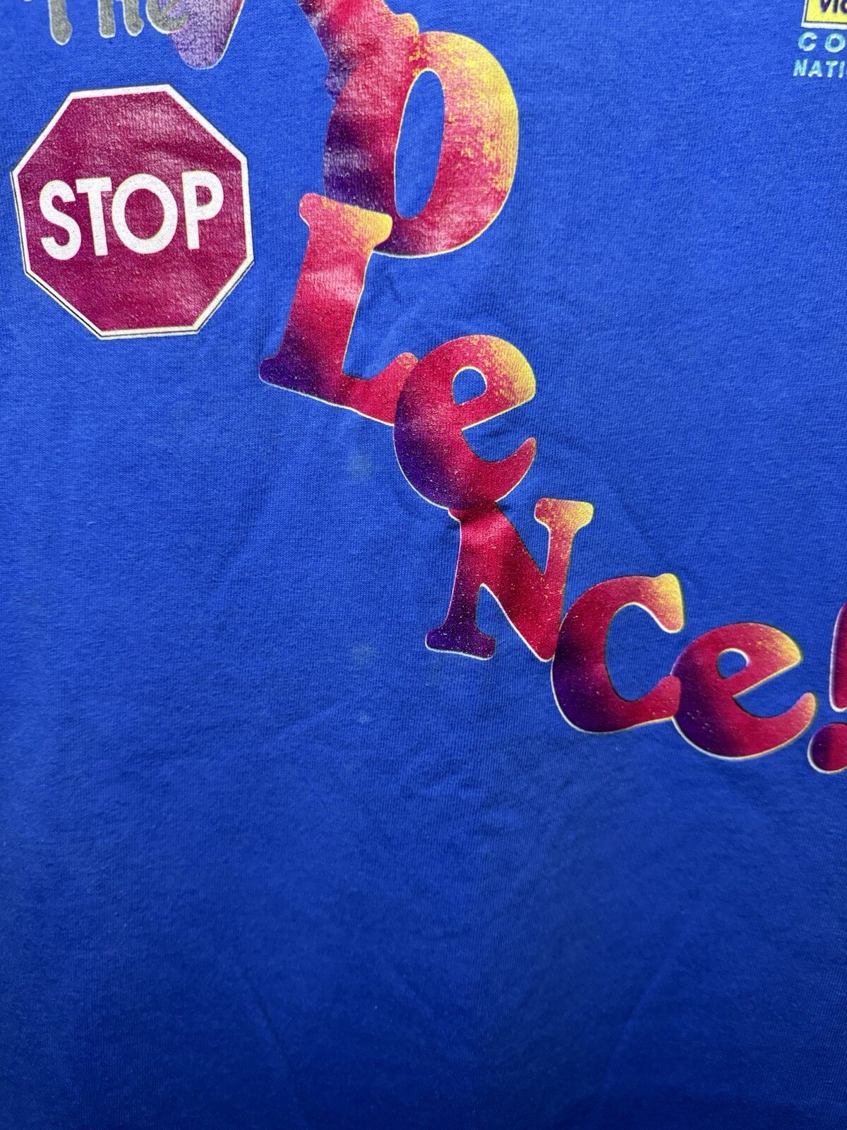 Vintage From Hatred To Healing Stop The Violence National T-Shirt 2XL Blue gallery