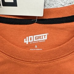 Duluth Trading 40 Grit Wicking Long Sleeve Tee Orange Shirt Men’s Size Small NEW