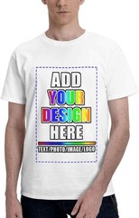 Custom T-Shirt, Add Your Own Text Image Photo,Customized Gift for Birthday