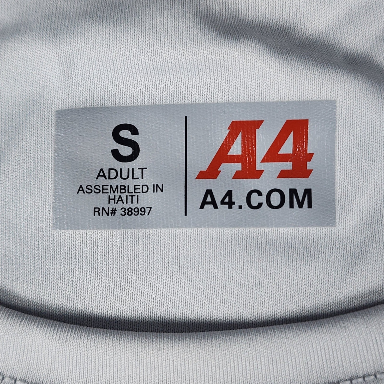 A4 Cooling Performance T-Shirt Mens Small Gray Short Sleeve Athletic Gym N3142 gallery