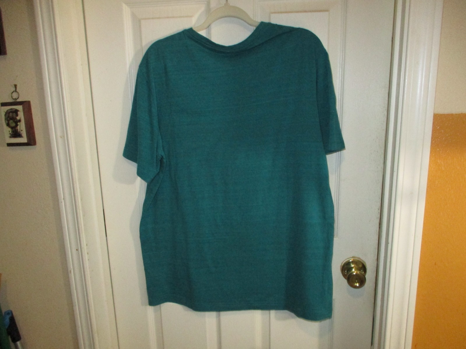 Athletic Works T Shirt Teal Heather Short Sleeve Cotton Poly Blend- Men’s Large