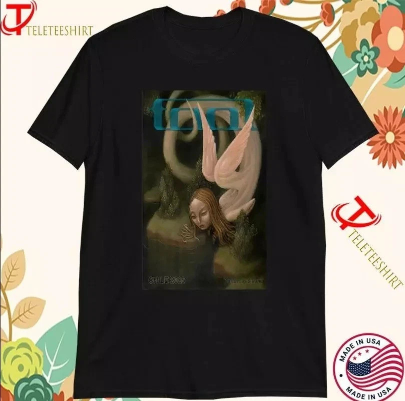 TooI Band Chile 2025 Art By Alex Kuno Angel T-Shirt All size new