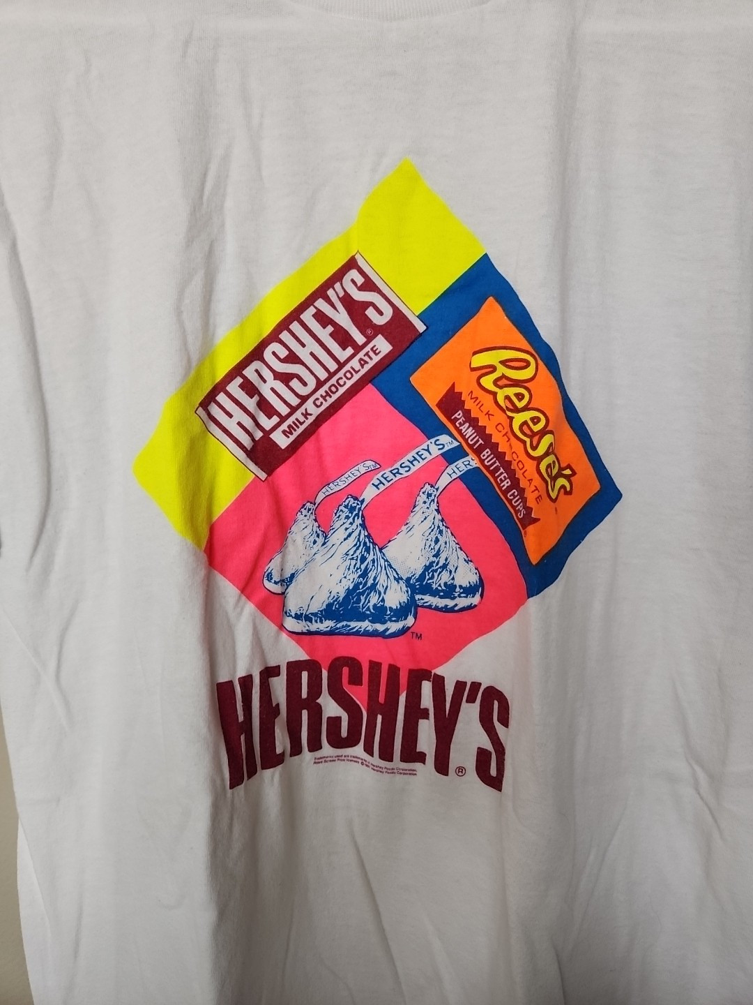 Vintage Hersheys Chocolate Shirt Mens XL 1991 Reeses Candy Promo 90s USA Tee gallery