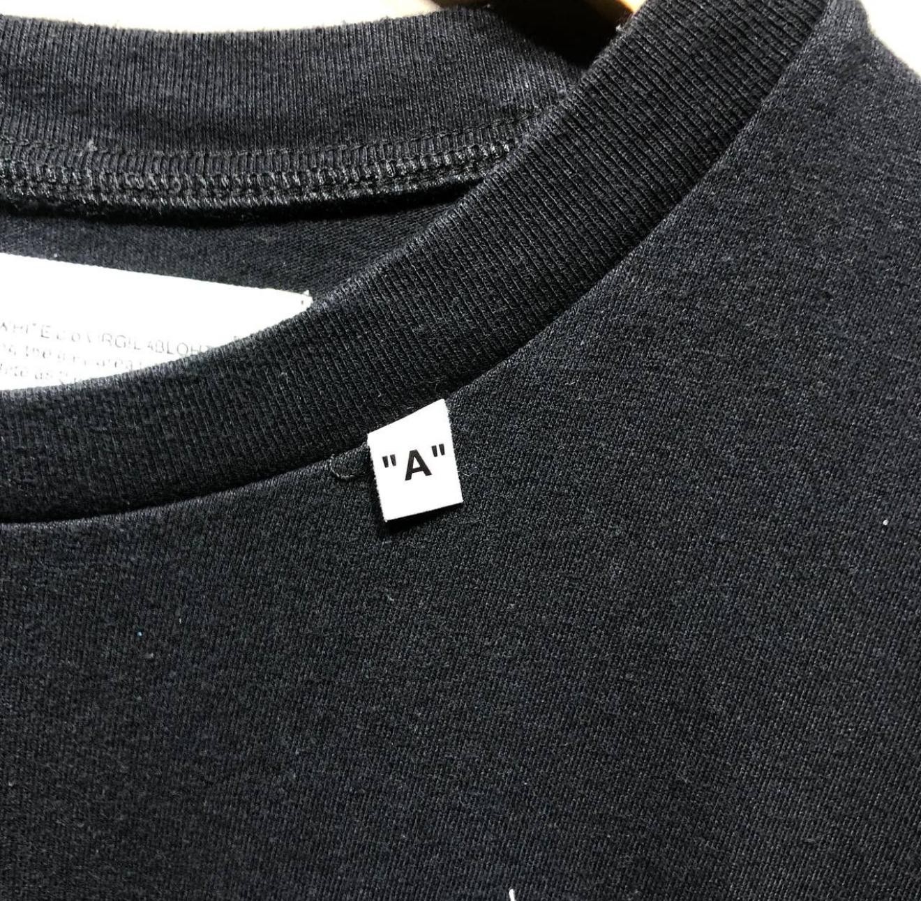 Off-White c/o Virgil Abloh Blue Lightning Arrow Graphic Tee Black Size L 2013 gallery