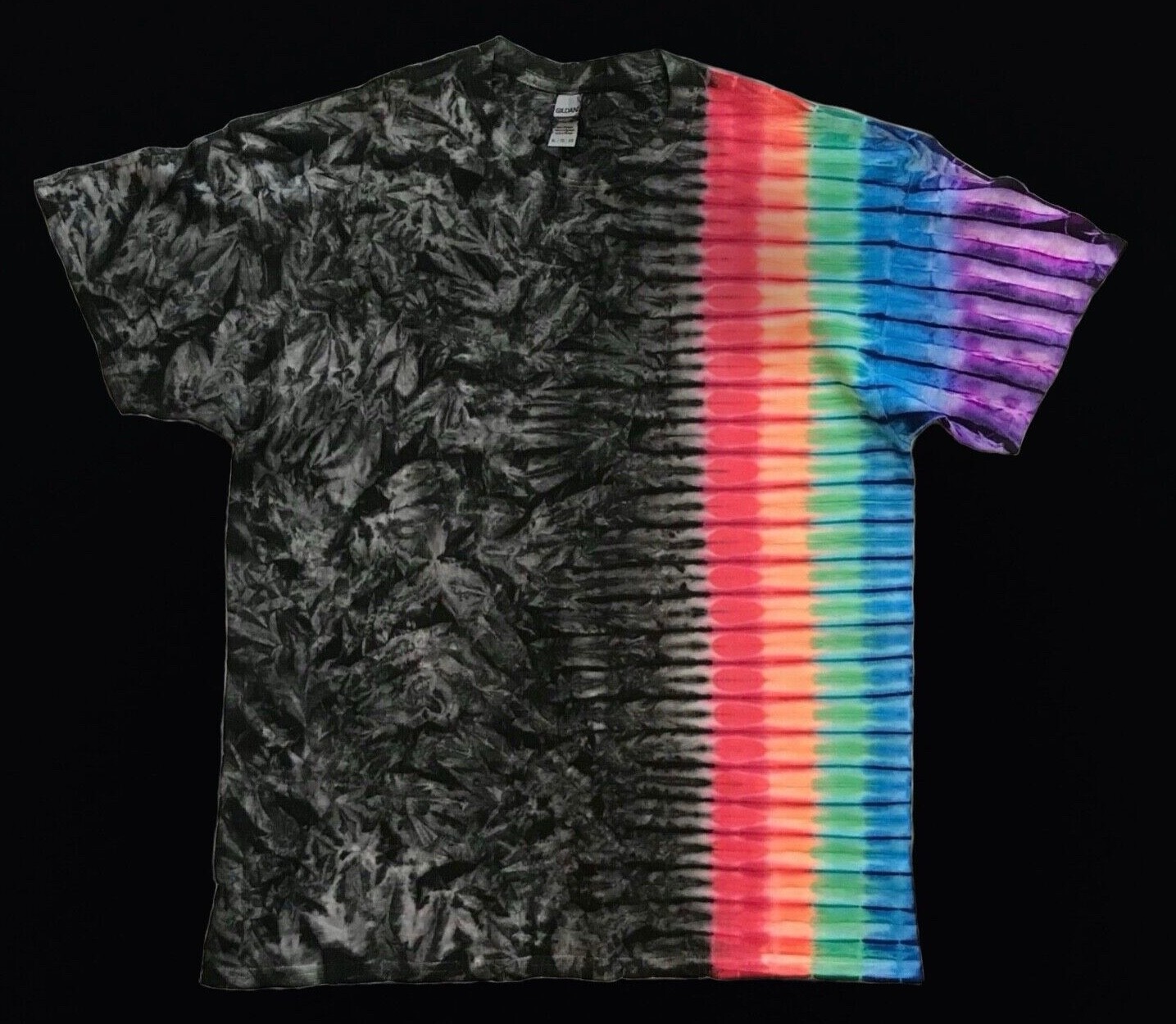 *New* 2XL - Sm Handmade Tie Dye, Cruncht Crinkle Bk Side Rainbow, Crew or V-Neck gallery
