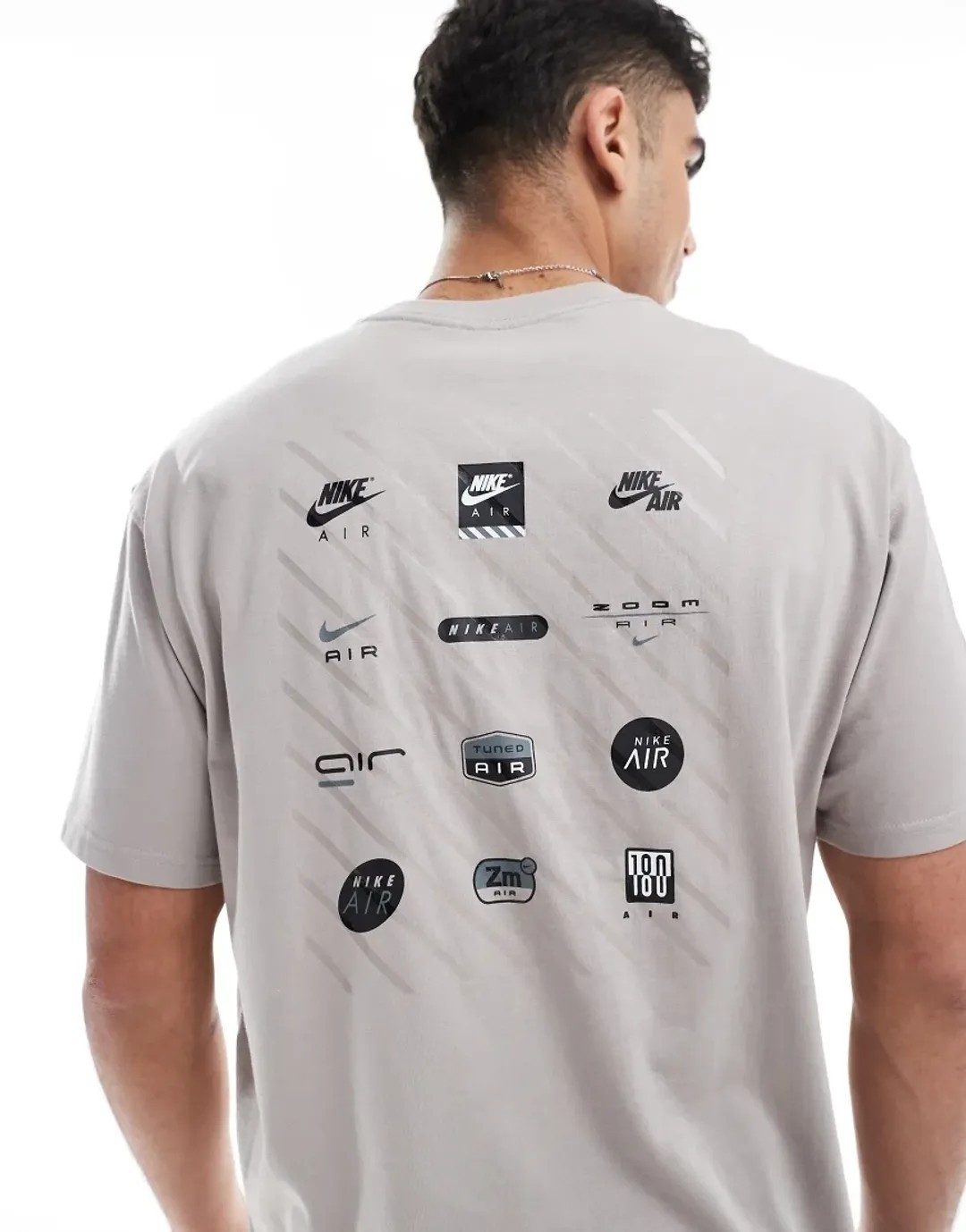 Mens Nike Max 90 Back Graphic T-Shirt – Grey -Size M
