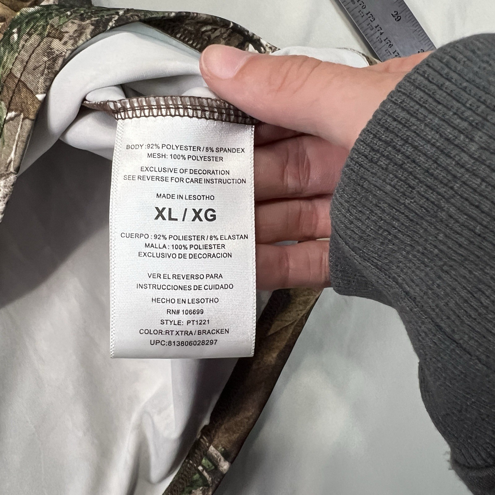 Habit Realtree Camo Shirt Mens XL Quarter Zip Scent Factor Long Sleeve Hunting gallery
