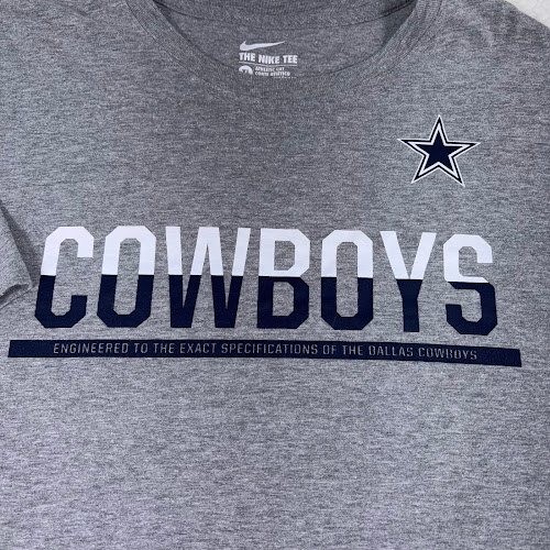 Nike Dallas Cowboys T shirt Mens XL gray Engineered Athletic Cut Tee NFL gallery