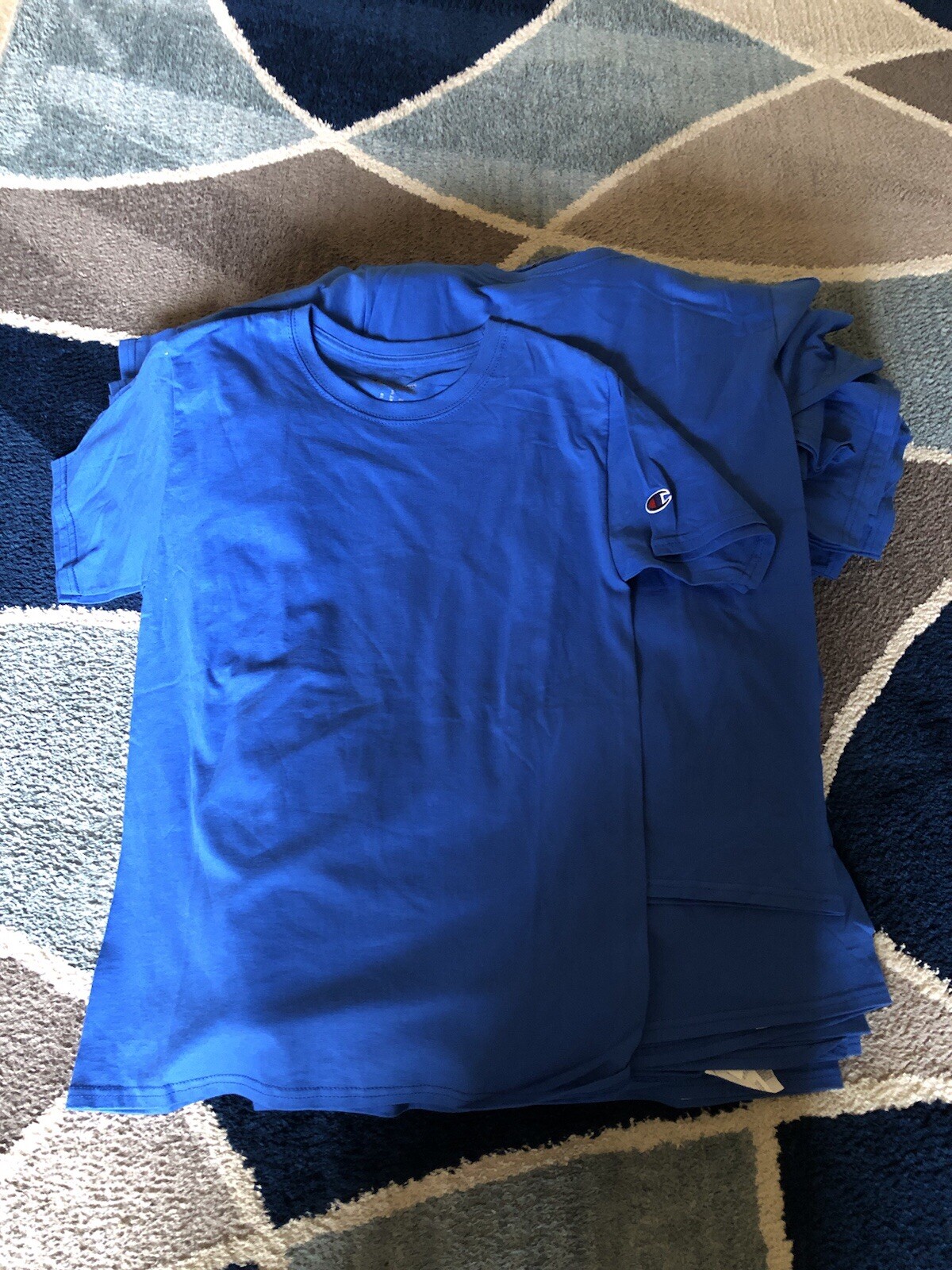 Bulk Lot Of 36 New Champion 100% Cotton T-Shirt T425 Royal Blue Tagless SMALL gallery