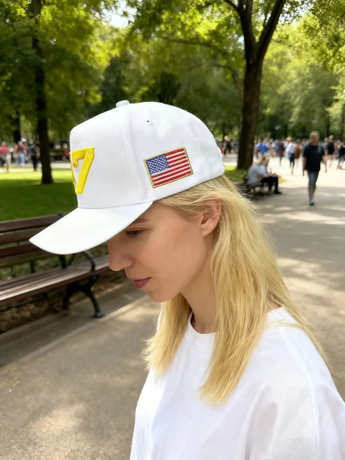 new USA Baseball Cap with Gold Embroidery – Premium Patriotic Style gallery