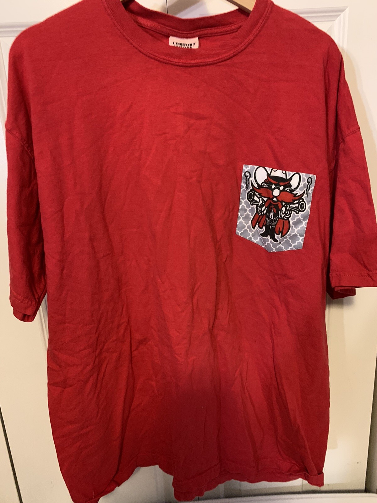 Yosemite Sam On Pocket Mens Sz XL T Shirt Red Comfort Colors gallery
